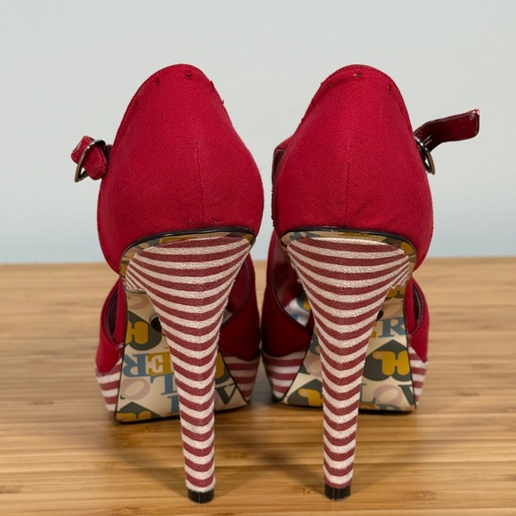 🎀 Harajuku Lovers by Gwen Stefani Heels Pumps 8 1/2 Black/White Y2K Platform - Picture 3 of 7